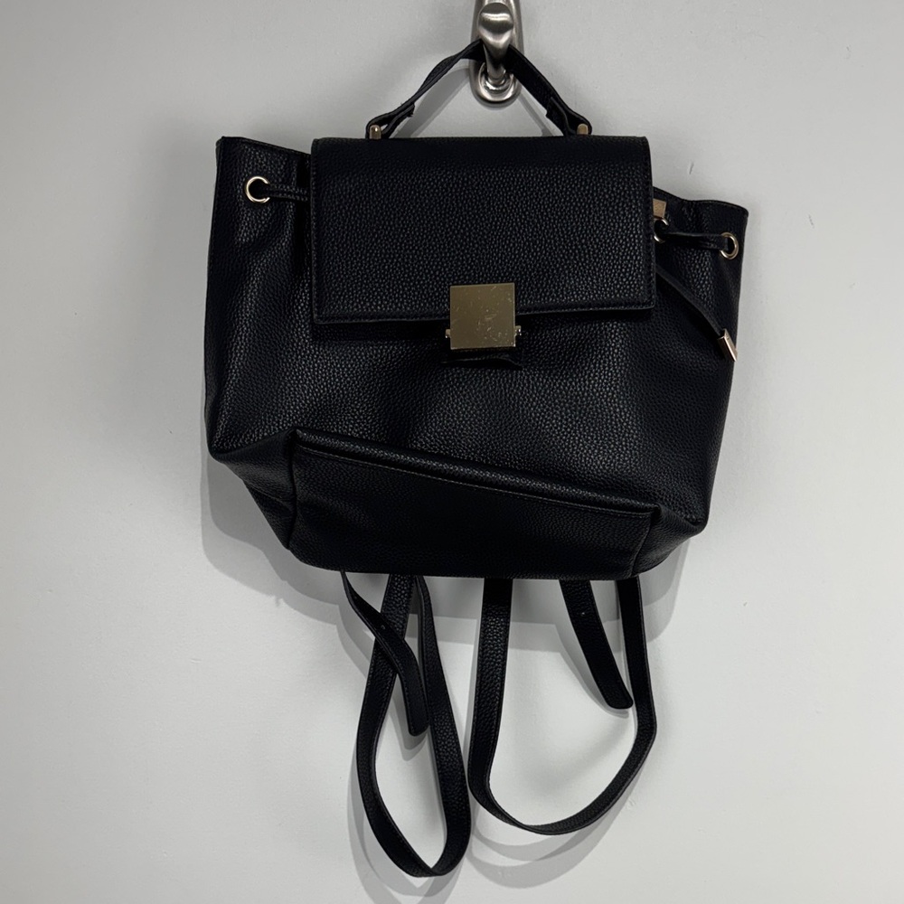 Forever 21 Black Backpack with Gold Accents